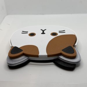 Set de 6 posavasos de gatos kawaii en 3D