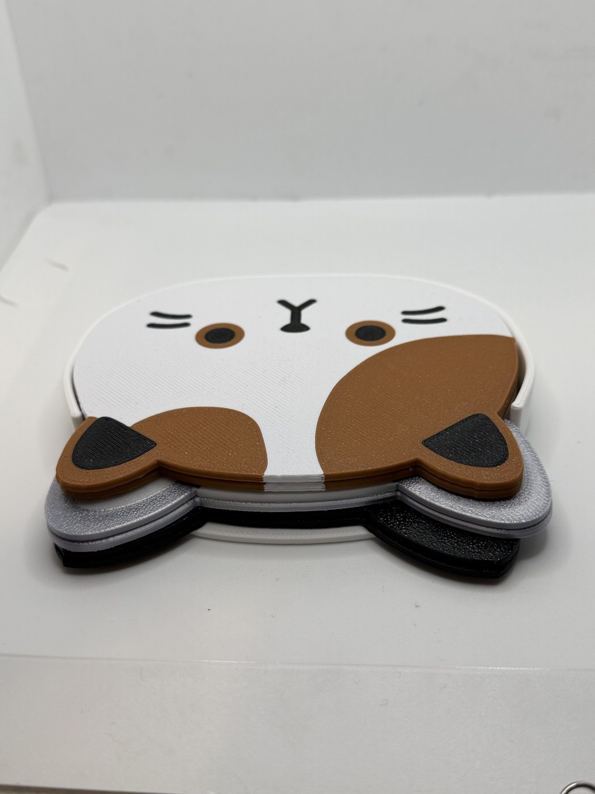 Set de 6 posavasos de gatos kawaii en 3D