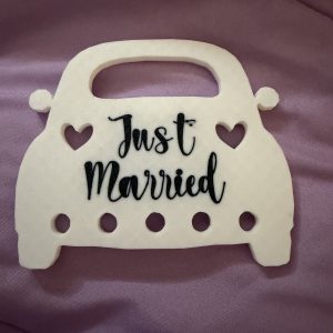 Decoración de coche, Just Married.