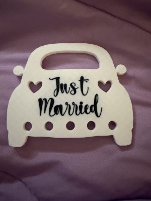 Decoración de coche, Just Married.
