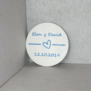 Posavasos recuerdo de boda personalizado