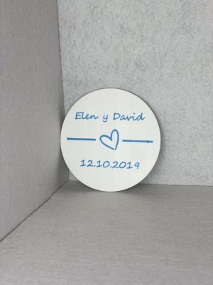 Posavasos recuerdo de boda personalizado