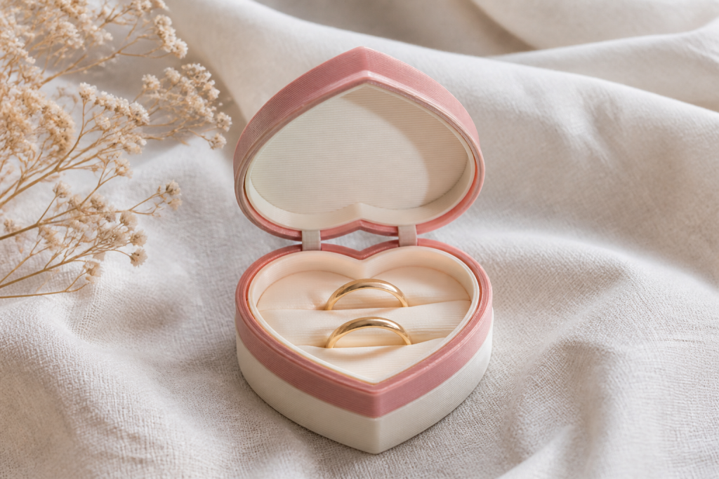 caja corazon boda