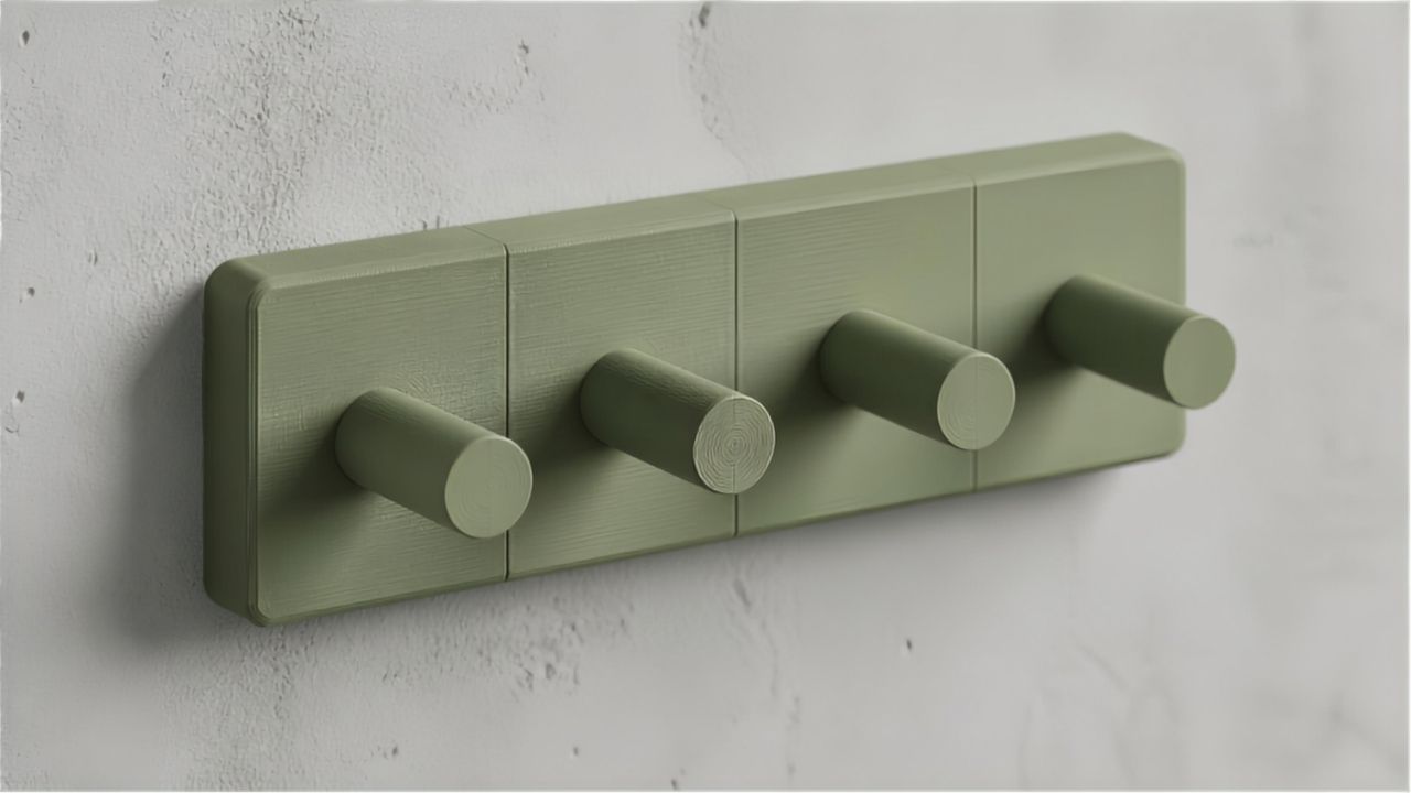pla wall key holder product render pla wall key holder product render